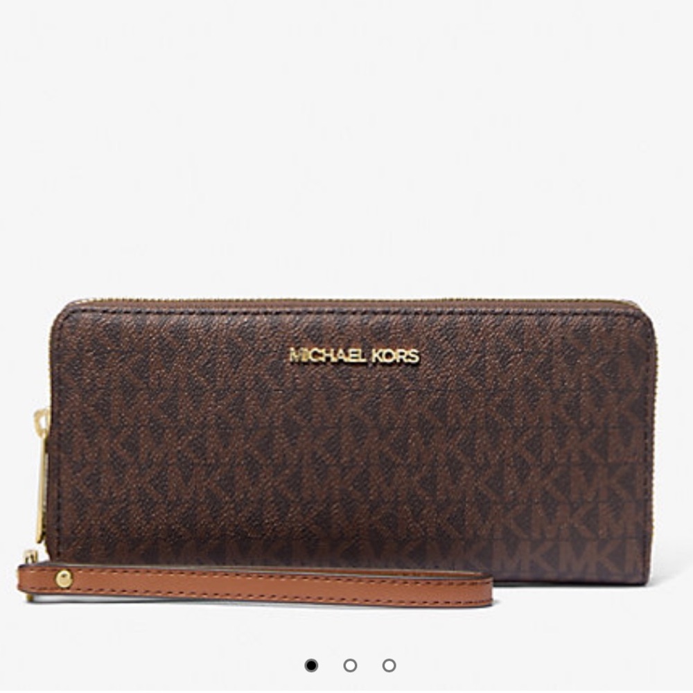 Michael Kors Jet Set Travel Large Logo Continental Wristlet
